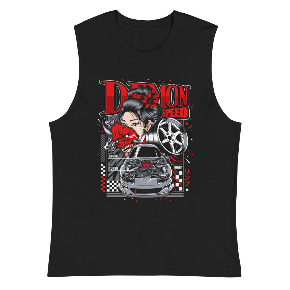 Sin Mangas Demon Speed Oni Mask JDM Tuner - Plano