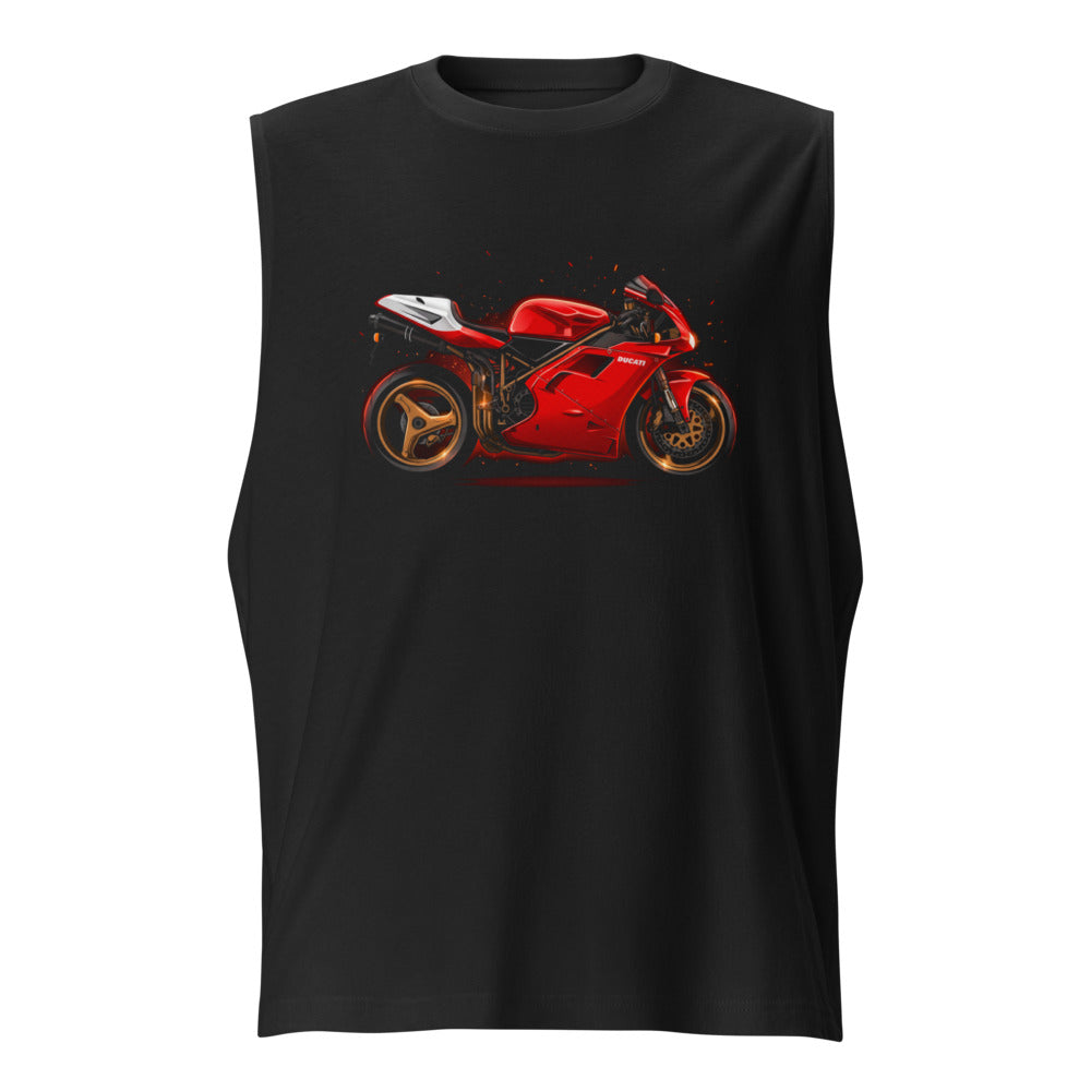 Sin Mangas Ducati Red Superbike Gold Wheels - Frente