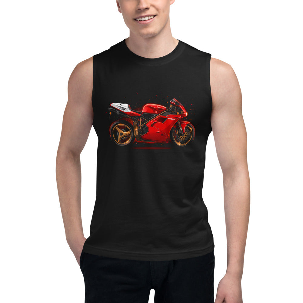 Sin Mangas Ducati Red Superbike Gold Wheels - Modelo masculino
