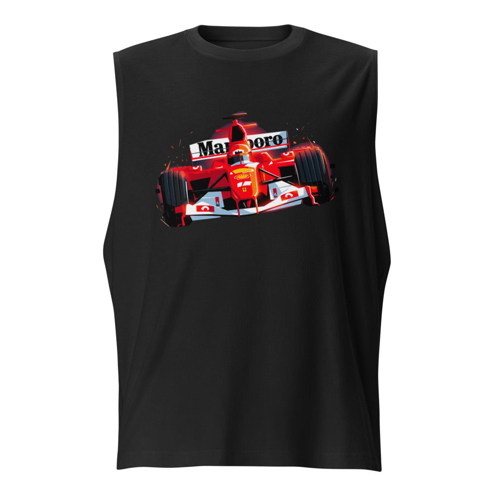 Sin Mangas Ferrari F1 Car Red Glow Sparks - Frente