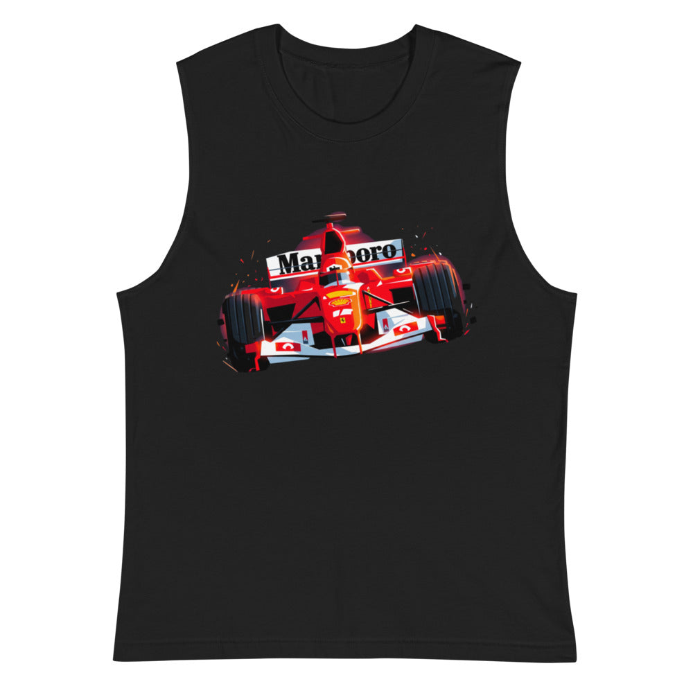 Sin Mangas Ferrari F1 Car Red Glow Sparks - Plano
