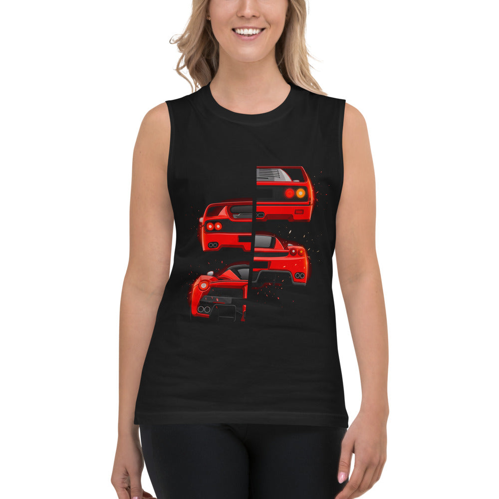Sin Mangas Ferrari F40 F50 Enzo LaFerrari Rear Split - Modelo femenina