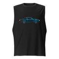 Sin Mangas Neon Cyan 80s Coupe Red Taillight Glow - Frente
