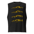 Sin Mangas Neon Yellow Sports Car Evolution Silhouettes - Frente