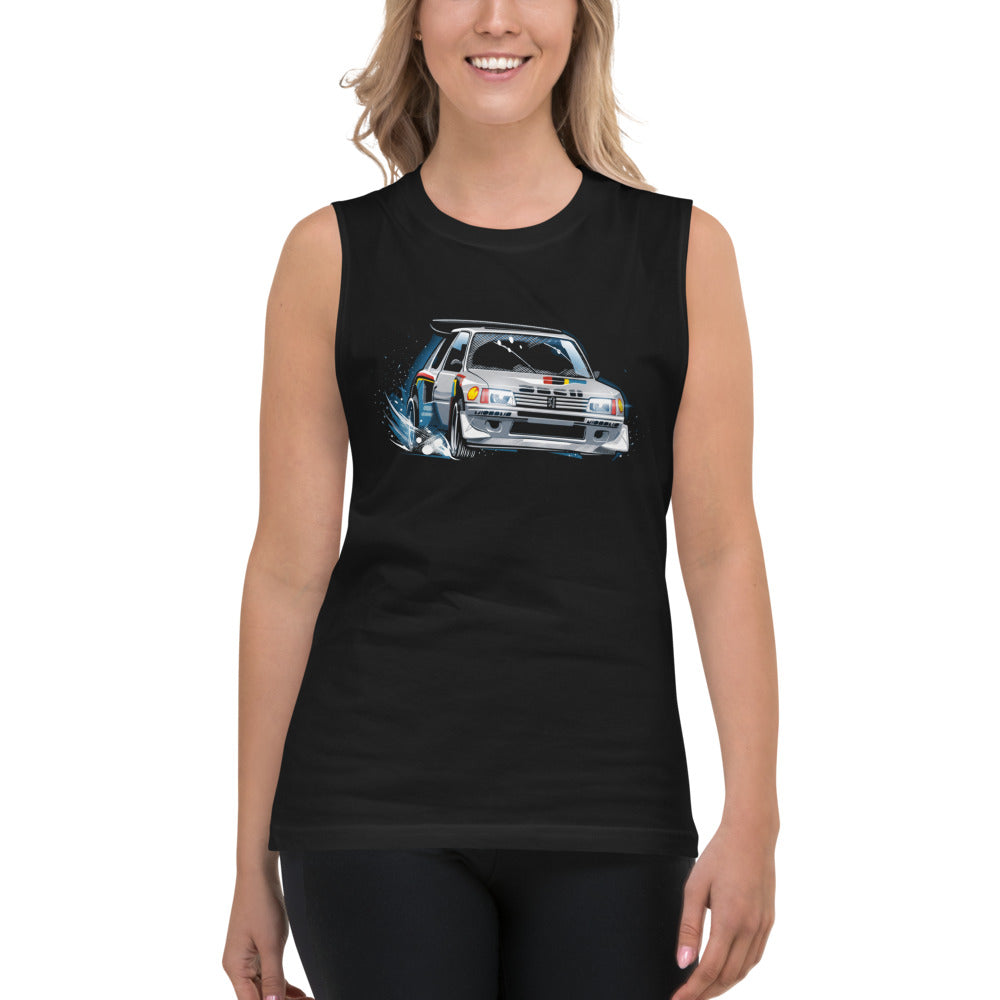 Sin Mangas Peugeot 205 Turbo 16 Rally Snow Drift - Modelo femenina