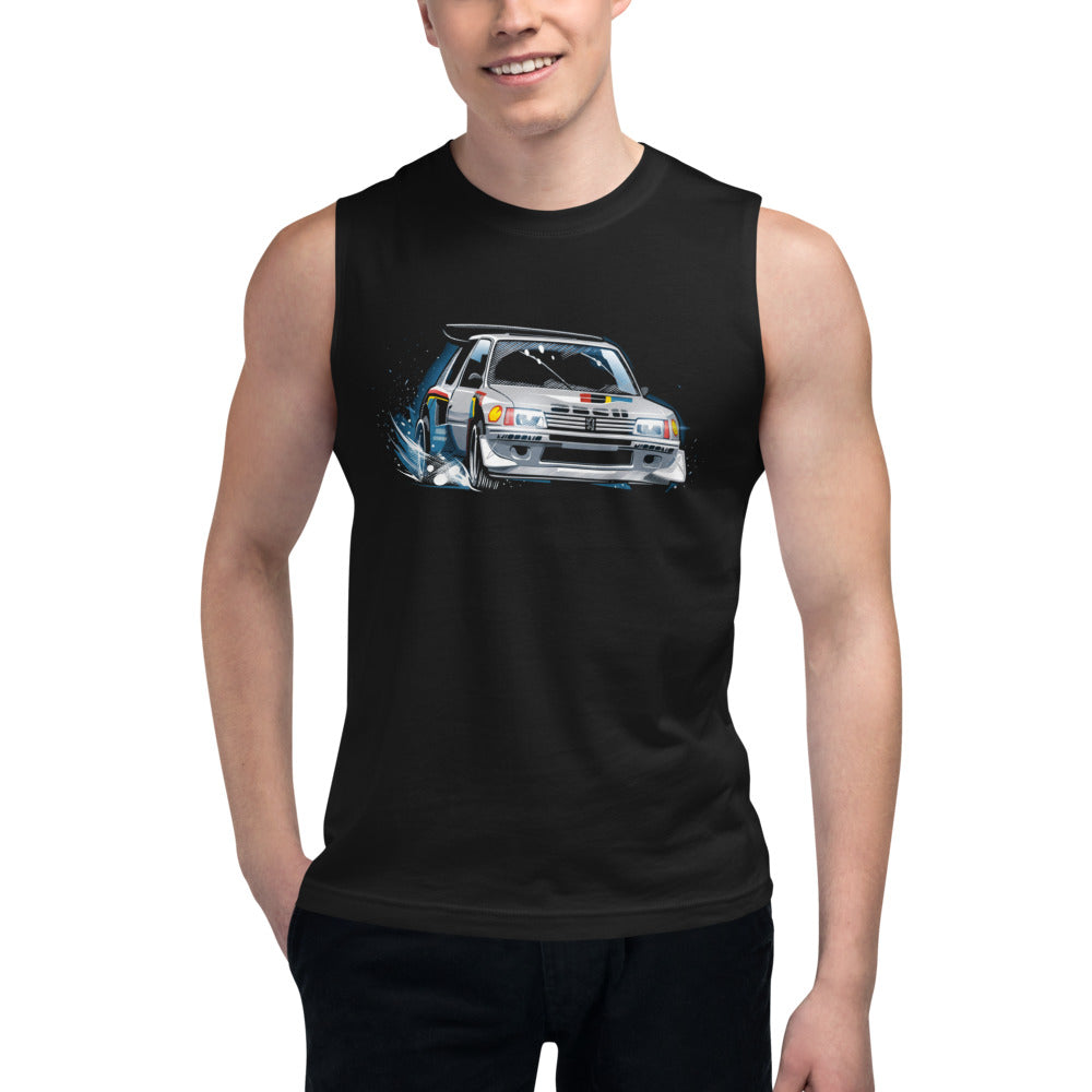 Sin Mangas Peugeot 205 Turbo 16 Rally Snow Drift - Modelo masculino