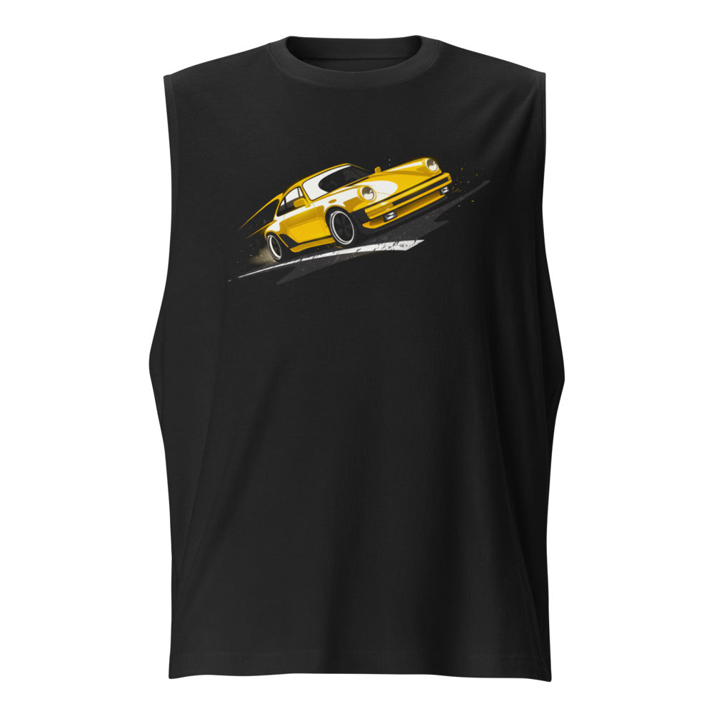 Sin Mangas Porsche 911 Yellow Classic Road Streak - Frente