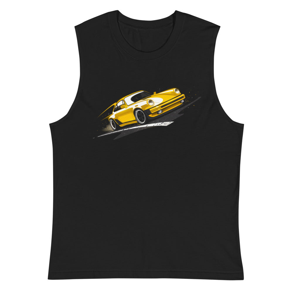 Sin Mangas Porsche 911 Yellow Classic Road Streak - Plano