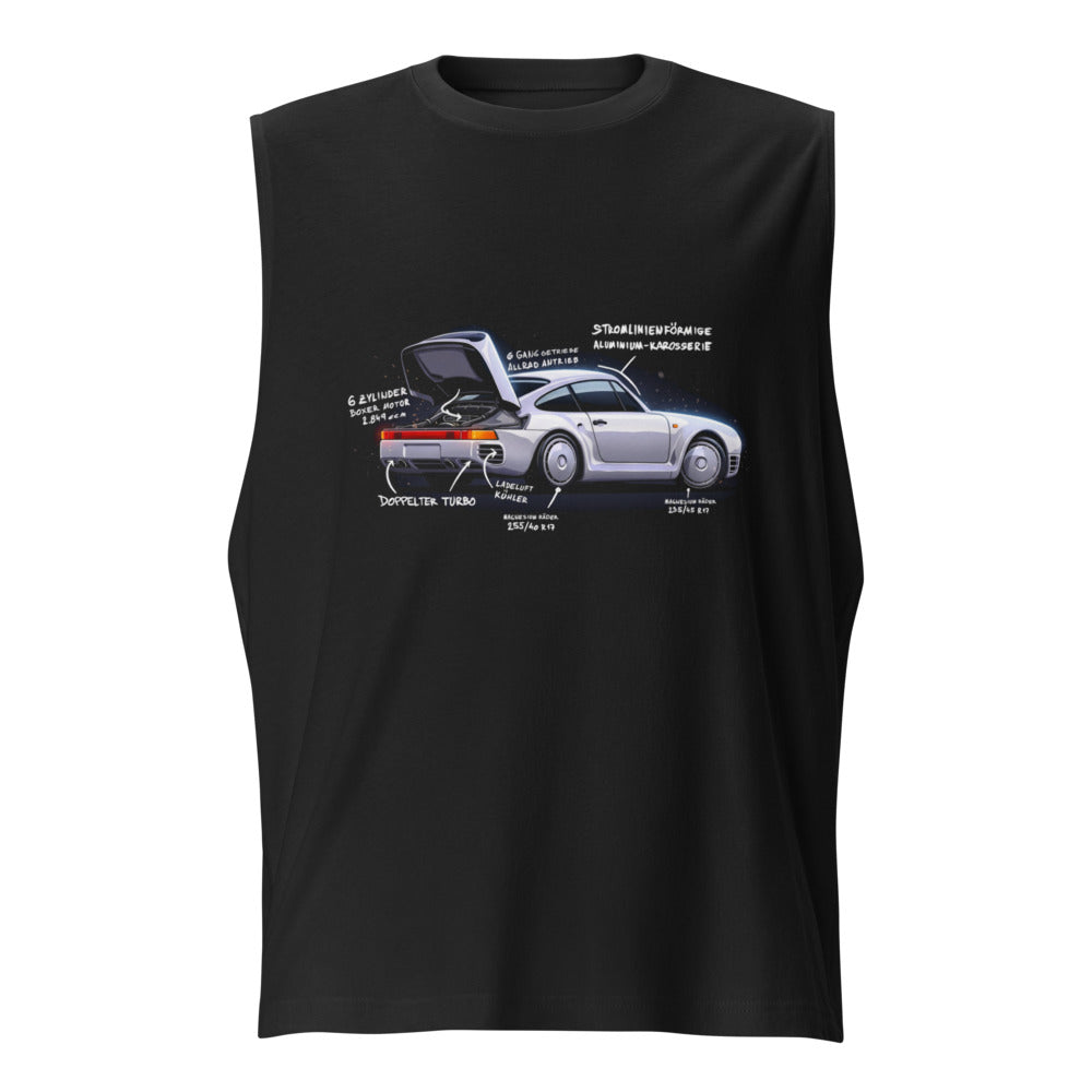 Sin Mangas Porsche 959 Doppelter Turbo - Frente