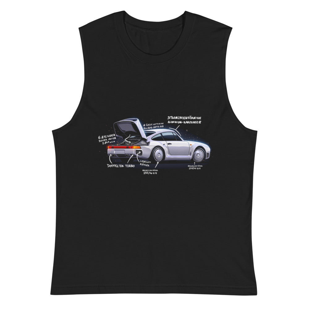 Sin Mangas Porsche 959 Doppelter Turbo - Plano
