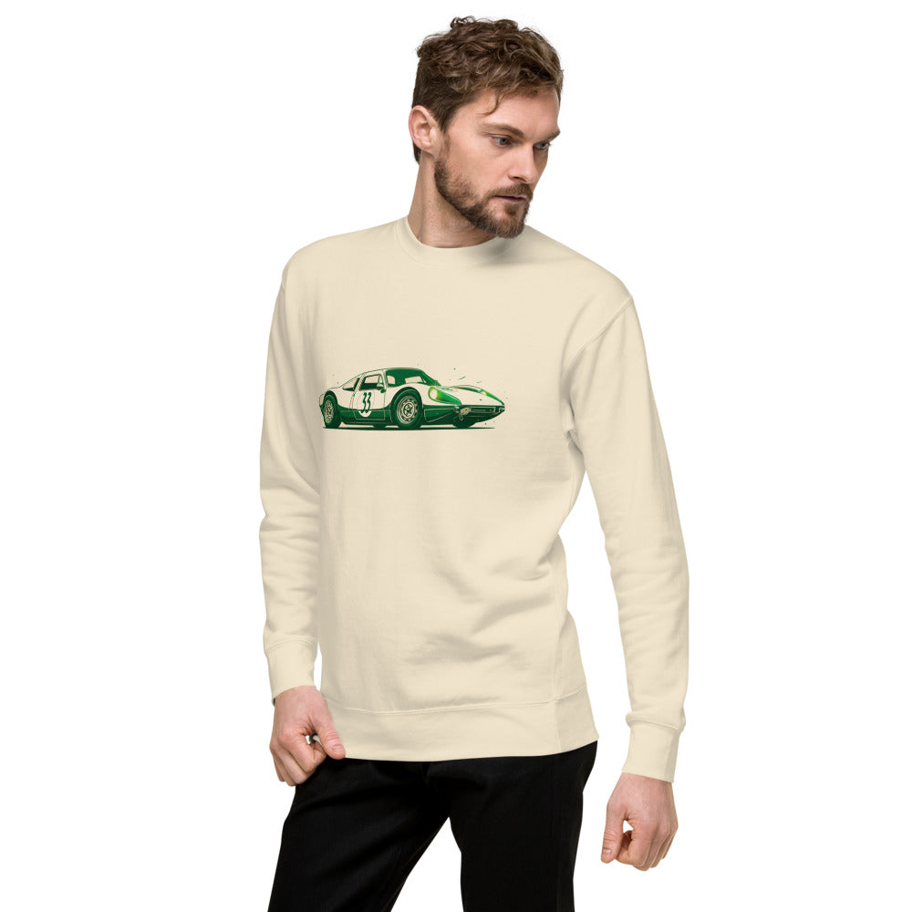 Suéter Vintage Green Racing Coupe Number 33 - Lateral izquierdo