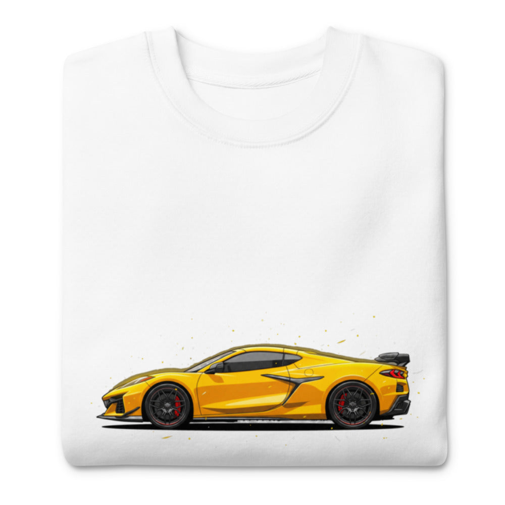 Suéter Corvette C8 Yellow Red Calipers - Doblado