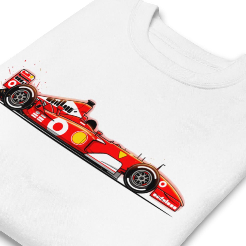 Suéter Ferrari F1 Red Race Car Side Profile - Doblado zoom