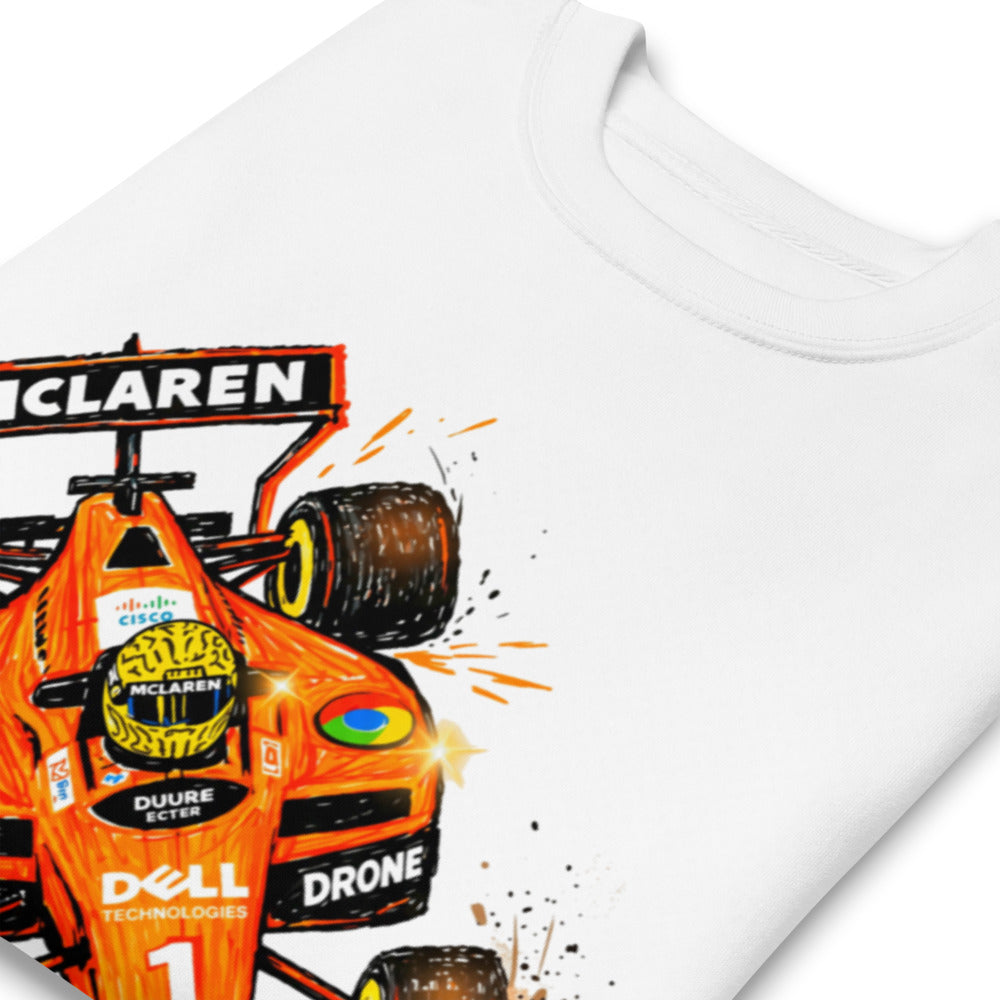 Suéter Lando McLaren F1 Orange Car Sketch - Doblado zoom