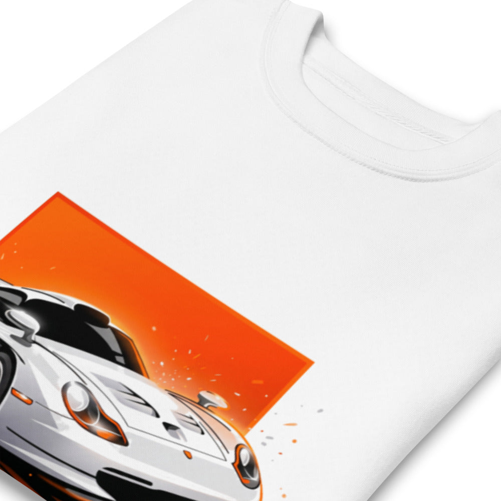 Suéter Porsche 911 GT1 White Orange Sparks - Doblado zoom