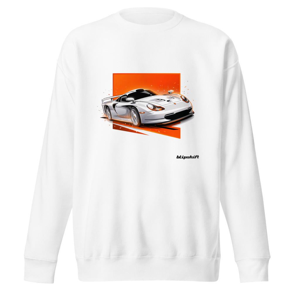 Suéter Porsche 911 GT1 White Orange Sparks - Frente