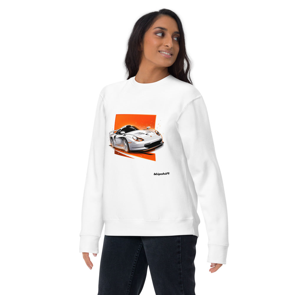 Suéter Porsche 911 GT1 White Orange Sparks - Lifestyle mujer