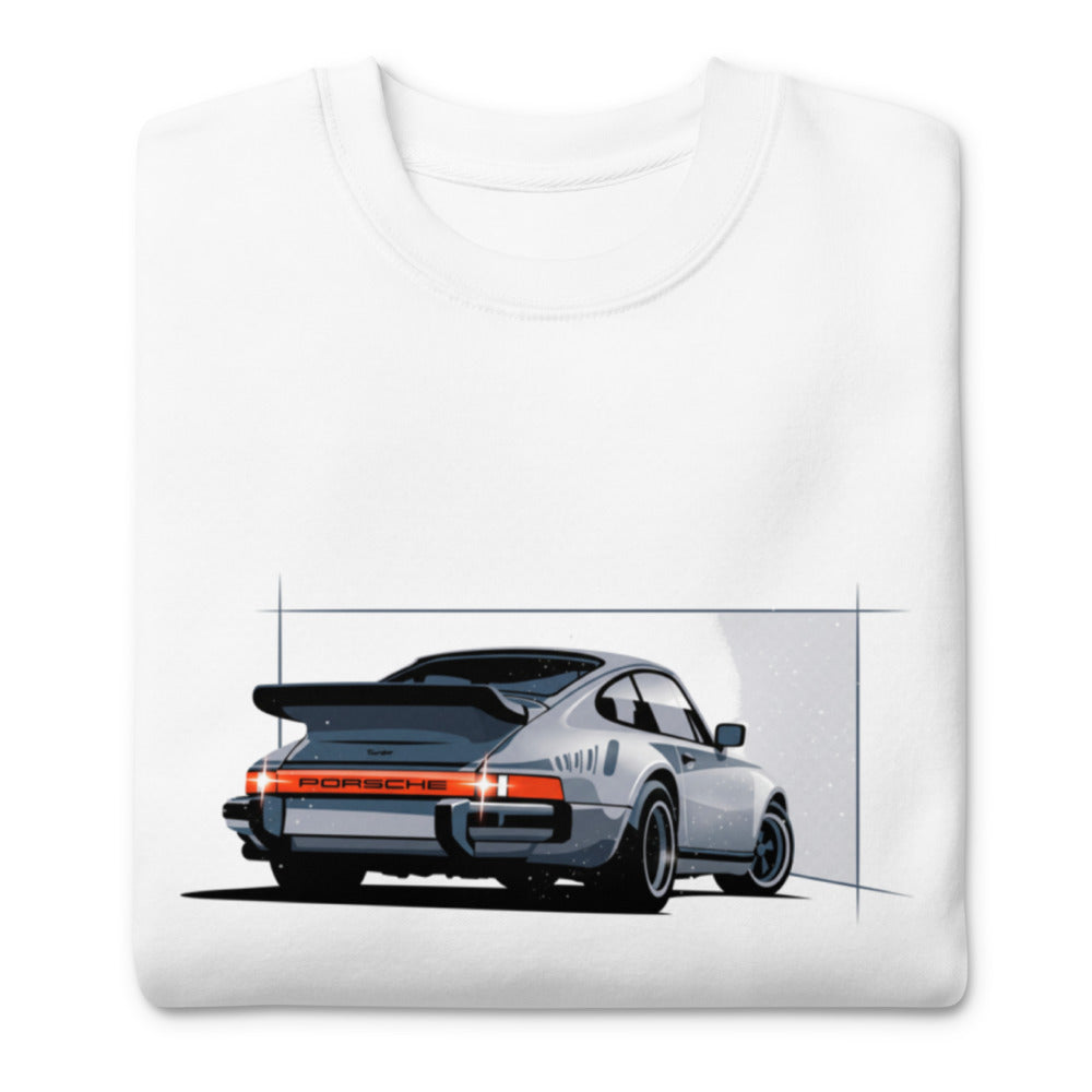 Suéter Porsche 911 Turbo Silver Rear View - Doblado