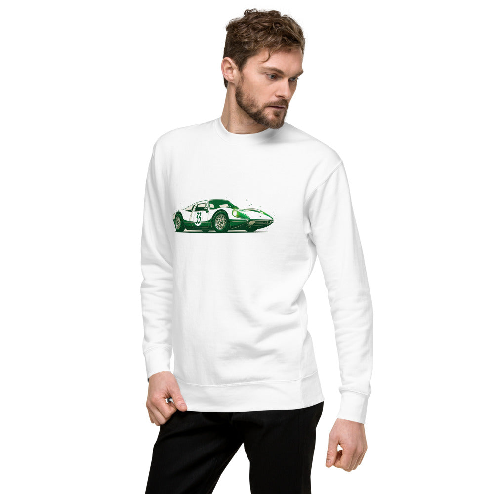 Suéter Vintage Green Racing Coupe Number 33 - Lateral izquierdo