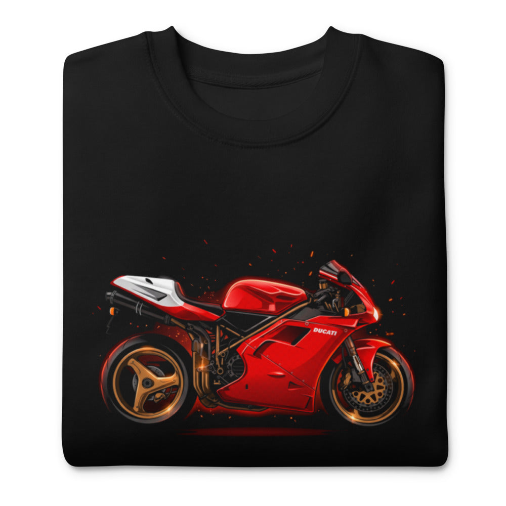 Suéter Ducati Red Superbike Gold Wheels - Doblado