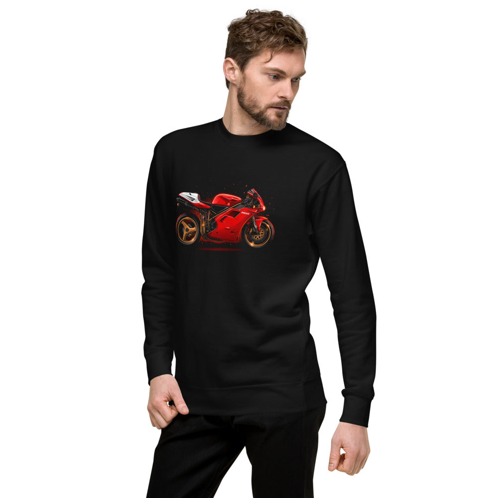 Suéter Ducati Red Superbike Gold Wheels - Lateral izquierdo