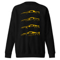 Suéter Neon Yellow Sports Car Evolution Silhouettes - Frente