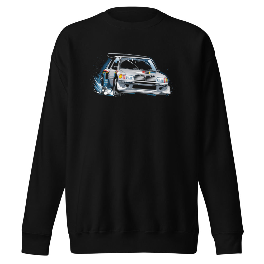 Suéter Peugeot 205 Turbo 16 Rally Snow Drift - Frente