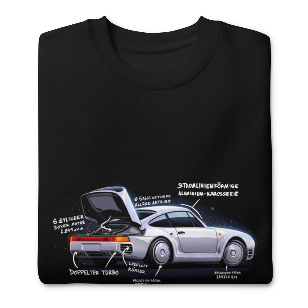 Suéter Porsche 959 Doppelter Turbo - Doblado