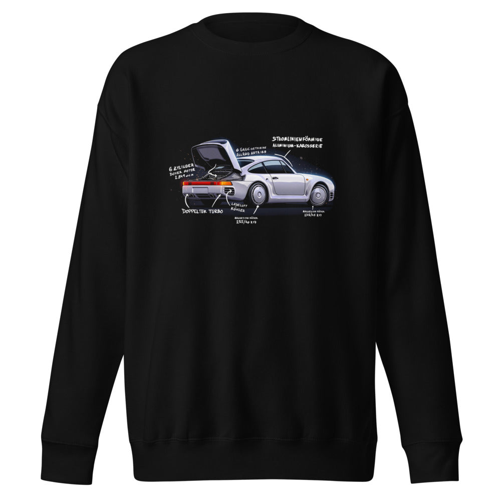 Suéter Porsche 959 Doppelter Turbo - Frente
