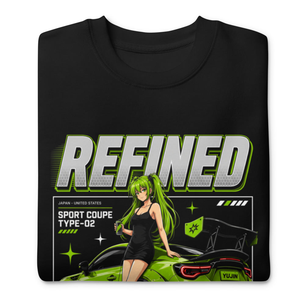 Suéter Refined Green Widebody Coupe Anime Girl - Doblado