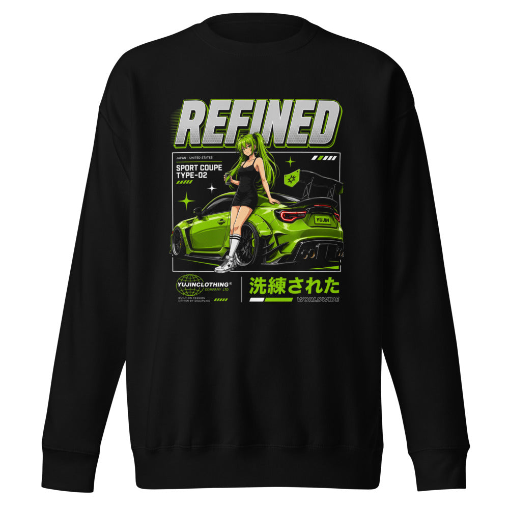 Suéter Refined Green Widebody Coupe Anime Girl - Frente
