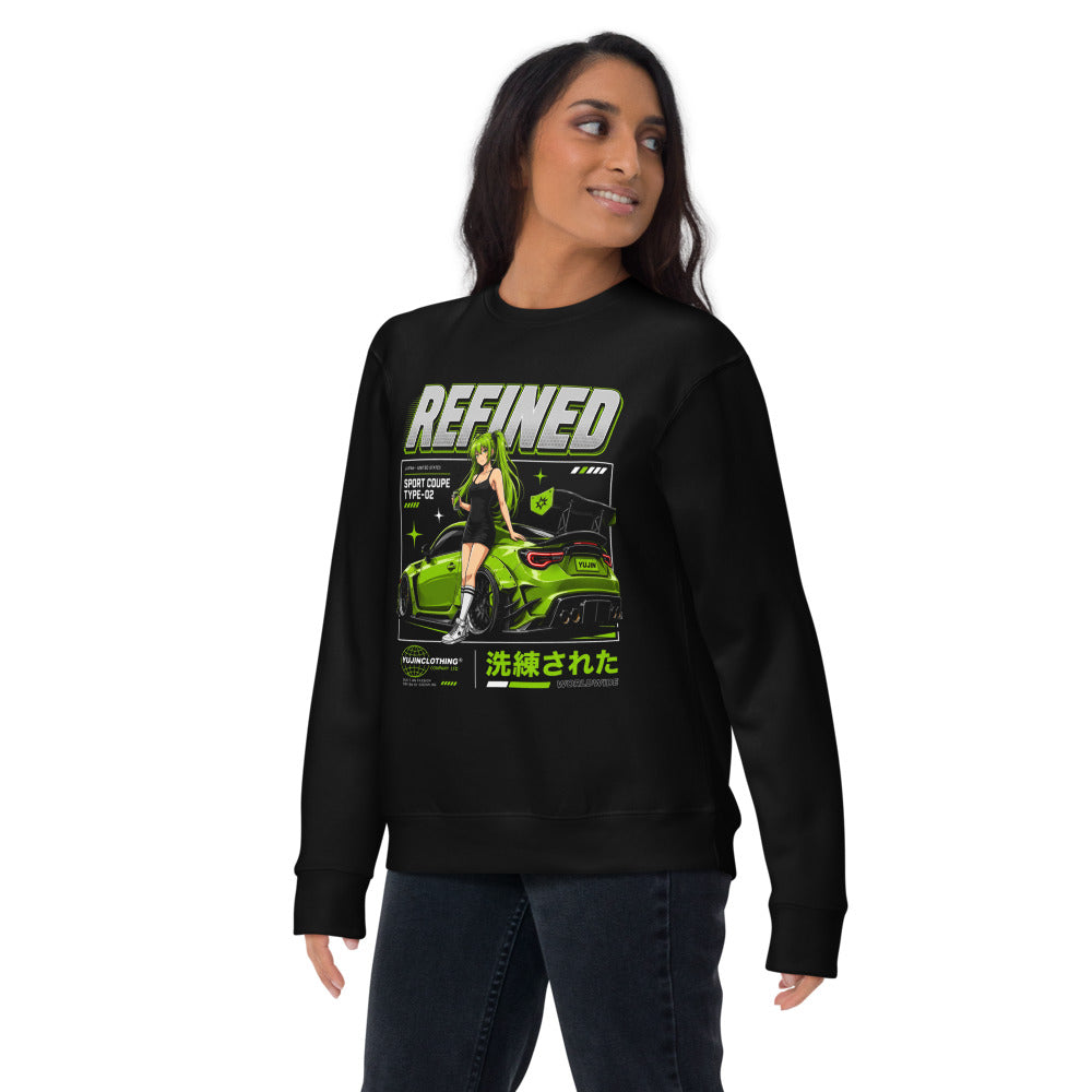 Suéter Refined Green Widebody Coupe Anime Girl - Lifestyle mujer