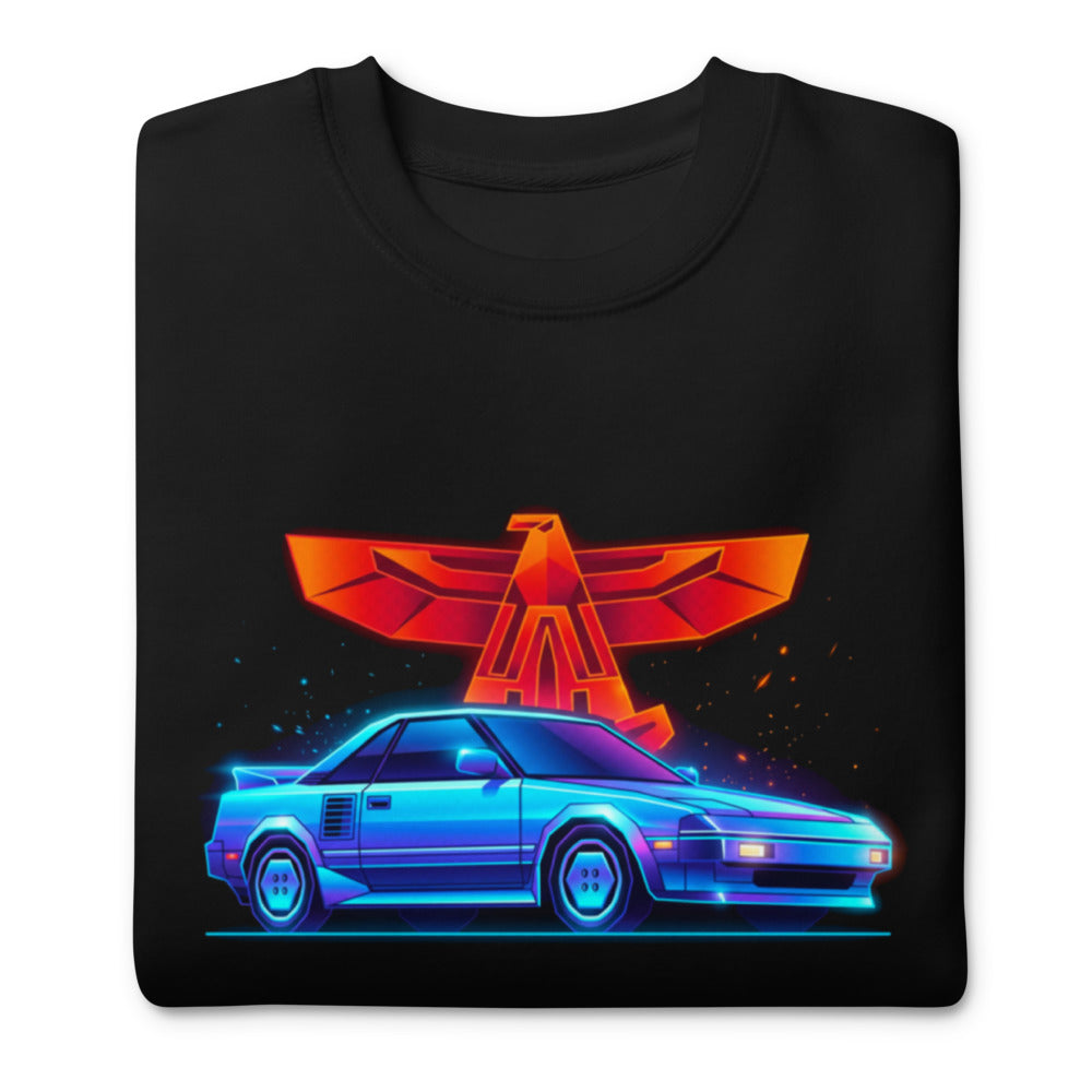 Suéter Toyota MR2 Synthwave Neon Eagle - Doblado