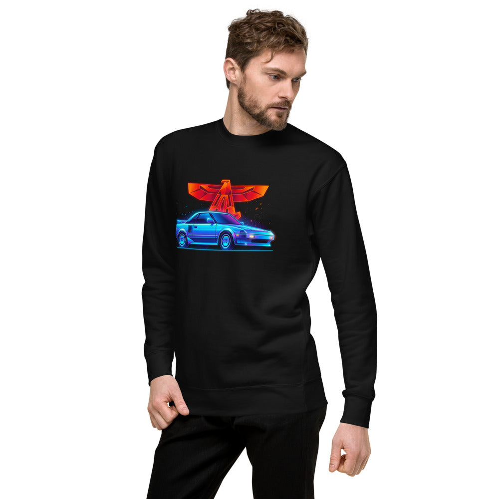 Suéter Toyota MR2 Synthwave Neon Eagle - Lateral izquierdo