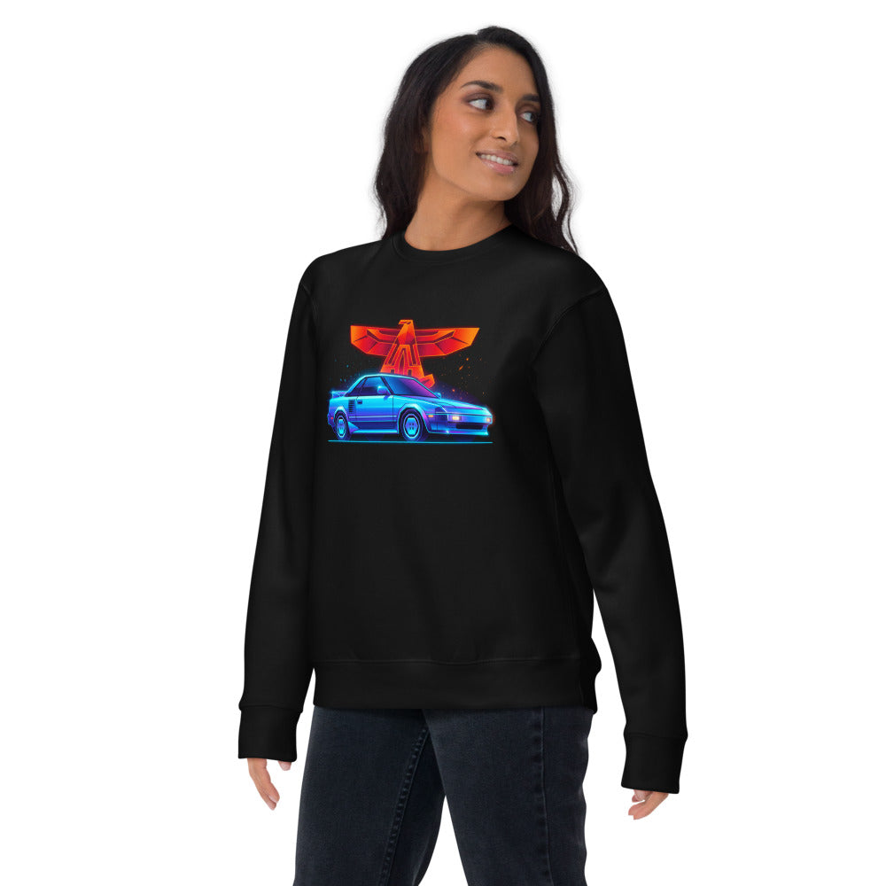 Suéter Toyota MR2 Synthwave Neon Eagle - Lifestyle mujer